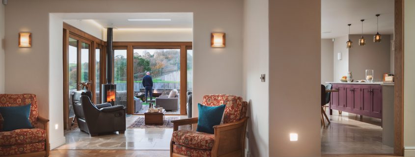 Hallway with large entrance to the extension creating and open and spacious layout